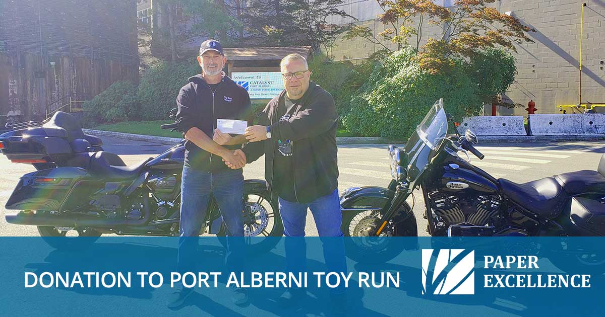 PA donates 1000 to the 39th Annual Port Alberni Toy Run Paper