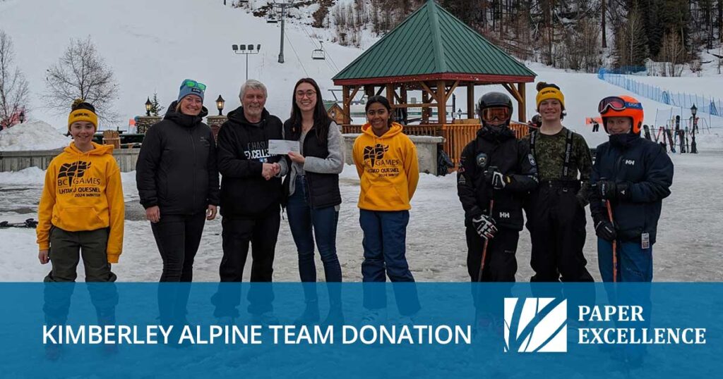 Skookumchuck Donation Kimberely Alpine Team for Downhill Skiing